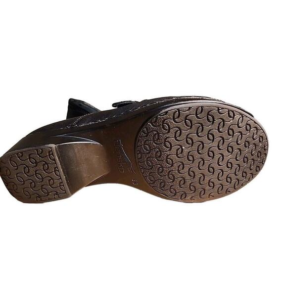 Dansko Tamara Clog Burnished Full Grain Brown Leather Shoes Size 39 US 8.5-9 - Picture 6 of 8